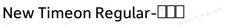 New Timeon Regular字体转换